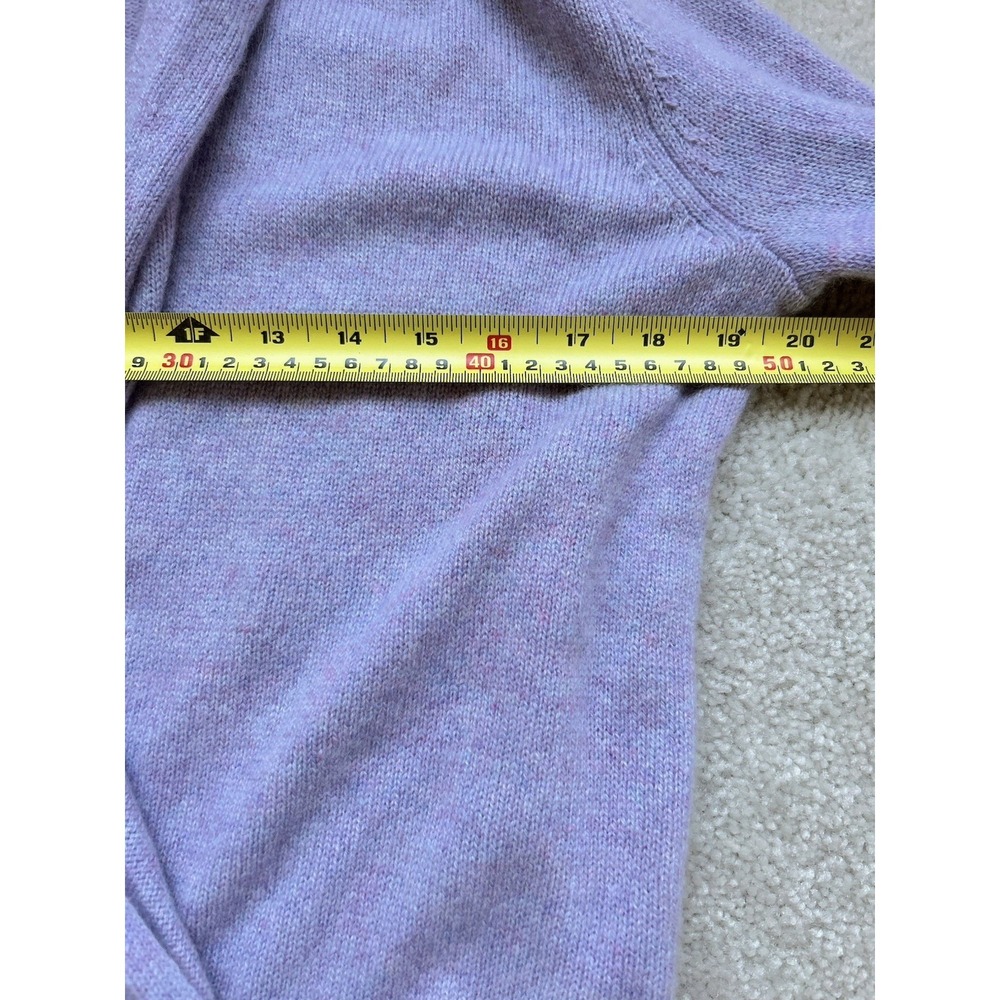 Ann Taylor 100% Cashmere Wrap Sweater Women's Size M Lavender Soft Luxury - Picture 6 of 8